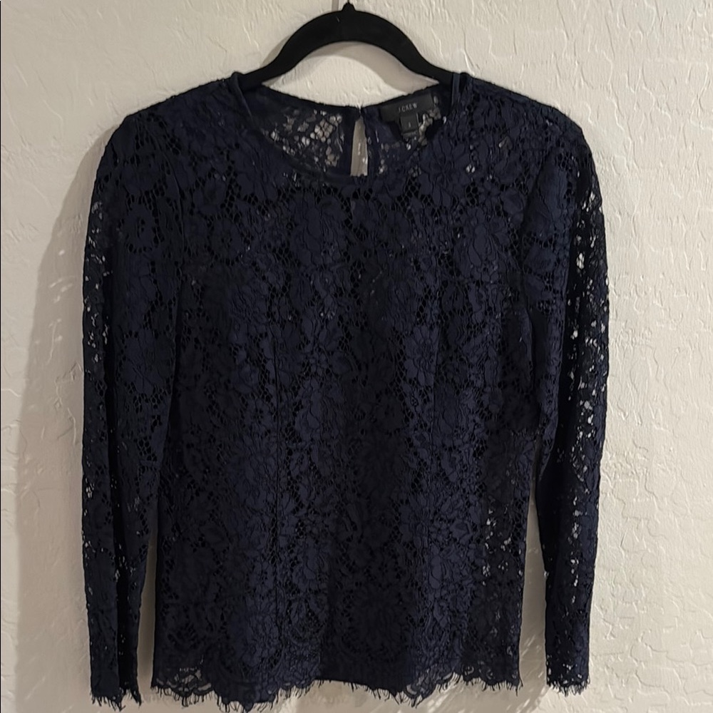 JCrew Lace 3/4 Sleeve Blouse